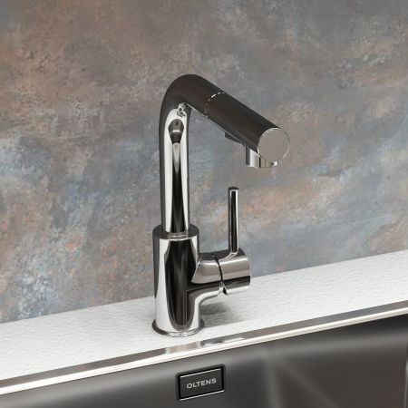 Oltens Myvat stehende Küchenarmatur mit ausziehbarem Auslauf Chrom 35205100