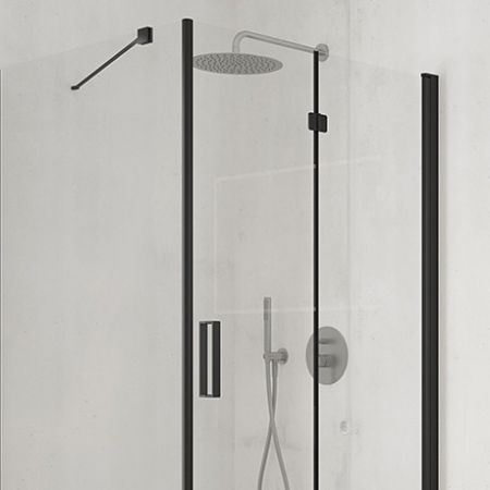Set of Oltens Molle flush-mounted mixer tap with 30 cm Vindel rainfall shower head, the shower set included, nickel 36600910