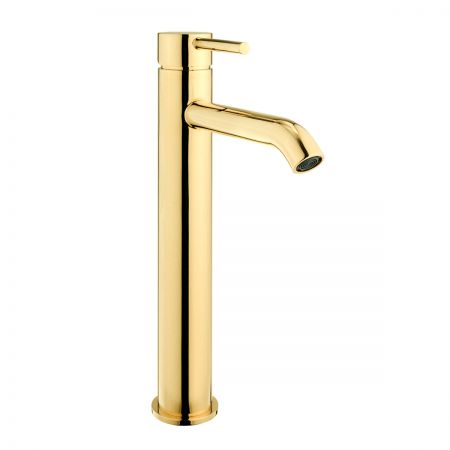 Oltens Molle standing wash basin mixer, high, gold 32400800
