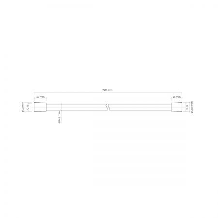 Oltens Ronneby shower hose 150 cm, brushed copper 37201610