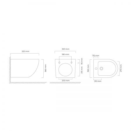 Oltens Hamnes bidet wiszący z powłoką SmartClean biały 46504000