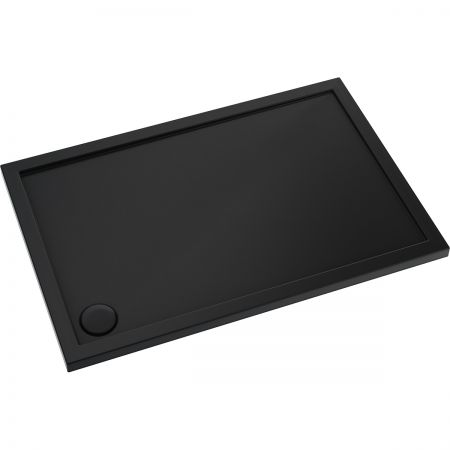 Oltens Superior shower tray 140x80 cm rectangular acrylic matte black 15004300
