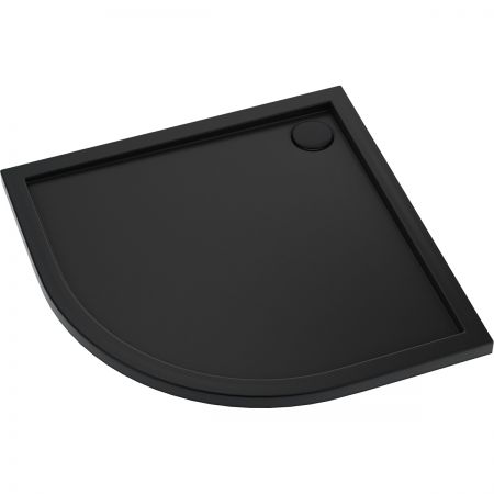 Oltens Superior shower tray 80x80 cm half-round acrylic matte black 16001300