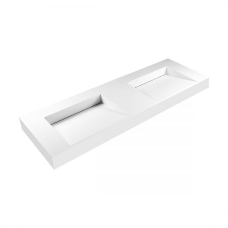 Oltens Stila umywalka 140x45 cm ścienna LavaForm biały mat 40005900