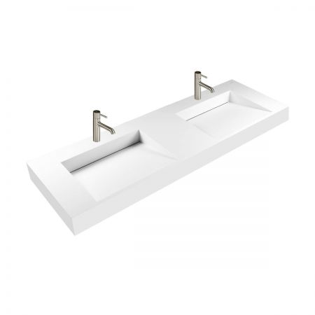 Oltens Stila umywalka 140x45 cm ścienna LavaForm biały mat 40005900