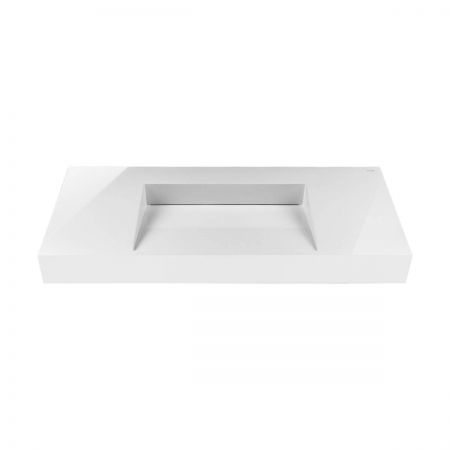 Oltens Lun 100 cm vanity cabinet with Stila LavaForm washbasin, matte white/glossy white 68792000