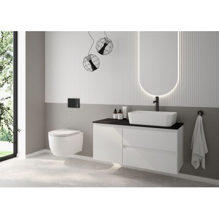 Oltens Nordlis mirror 50x120 cm, oval with LED lighting and Klarglas system 64114000