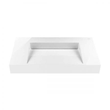 Oltens Lun 80 cm vanity cabinet with Stila LavaForm washbasin, matte black/matte white 68791300