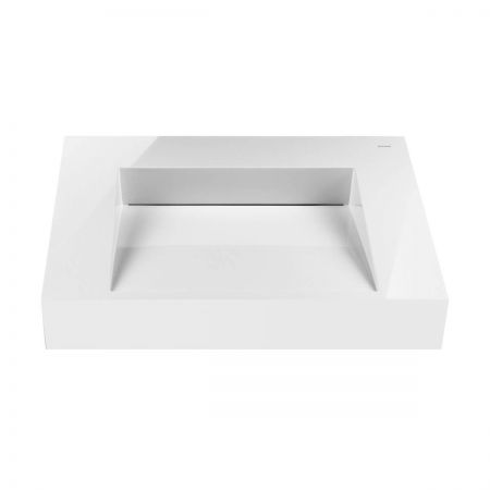 Oltens Lun 60 cm vanity cabinet with Stila LavaForm washbasin, oak/glossy white 68788060