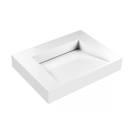Oltens Lun 60 cm vanity cabinet with Stila LavaForm washbasin, oak/glossy white 68788060
