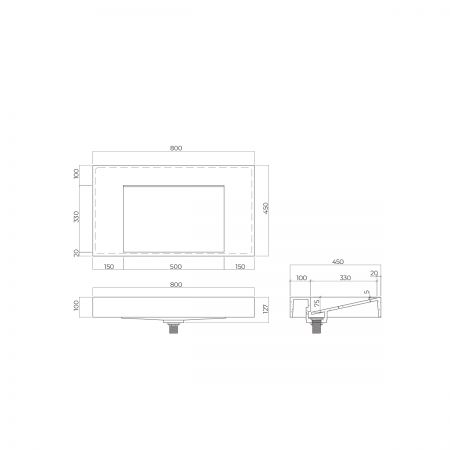 Oltens Stila umywalka 80x45 cm ścienna LavaForm biały połysk 40001000