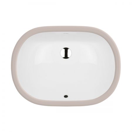 Oltens Gapa 56x41 cm undermount oval washbasin in white 40104000