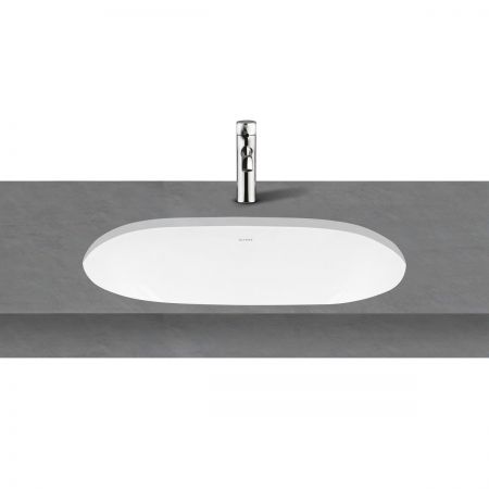 Oltens Gapa 56x41 cm undermount oval washbasin in white 40104000