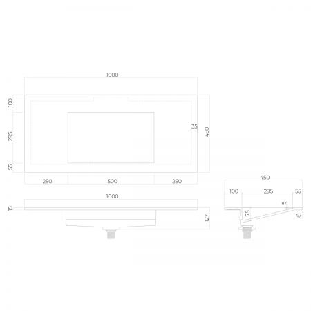 Oltens Stila umywalka 100x45 cm meblowa LavaForm biały połysk 40203000