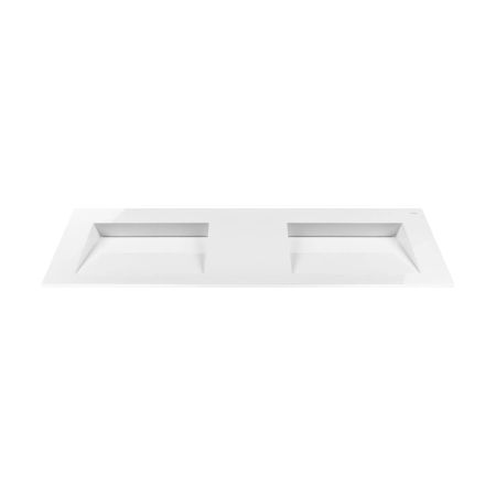 Oltens Lun Rila set: 140 cm grooved vanity unit with Stila LavaForm washbasin in oak/high-gloss white 68886060