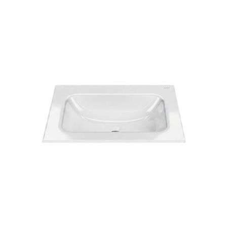 Oltens Vernal-Set: 60 cm breiter Waschtischunterschrank mit Kalla LavaForm-Waschbecken in Mattgrau/Hochglanzweiß 68850700