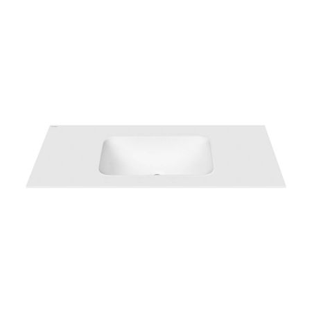 Oltens Lun Rila set: 100 cm vanity unit with Kalla LavaForm washbasin in matt white 68777000