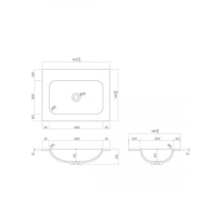 Oltens Kalla umywalka 60,2x46 cm meblowa LavaForm biały mat 40209900