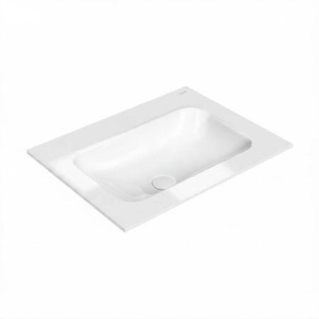 Set „Oltens Lun Rila“ – 60-cm-Waschtischunterschrank mit Waschbecken „Kalla LavaForm“ in Kaschmir/Weiß glänzend 68770900