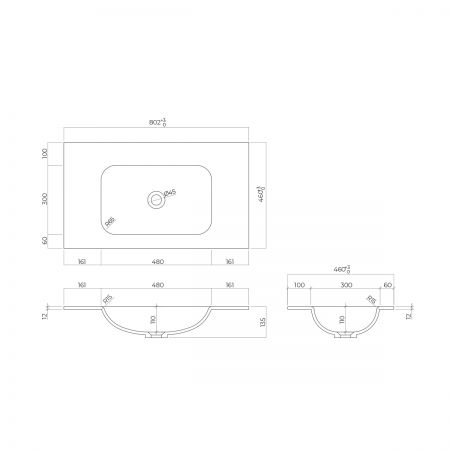 Oltens Kalla umywalka 80,2x46 cm meblowa LavaForm biały połysk 40210000