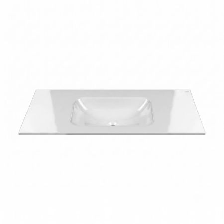 Oltens Lun Rila set: 100 cm vanity unit with Kalla LavaForm washbasin in matt black/gloss white 68774300