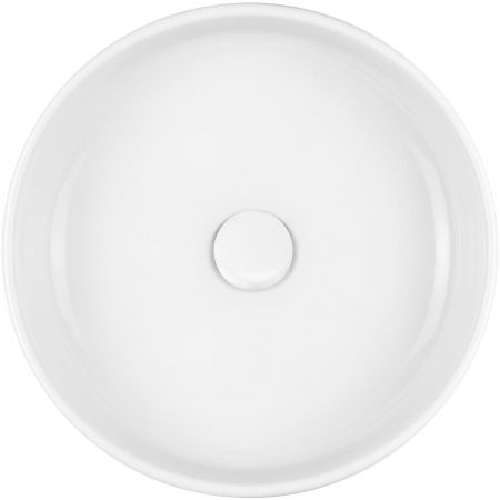 Oltens Fossa umywalka 40 cm nablatowa okrągła biała 40302000