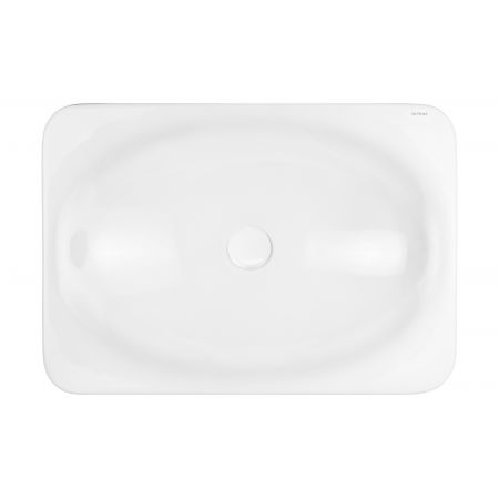 Oltens Kagera umywalka 60x42 cm nablatowa biała 40303000