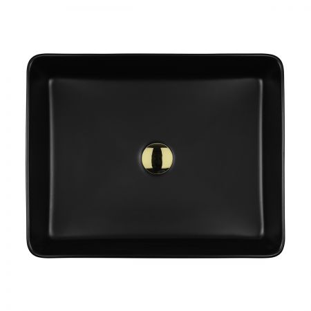 Oltens Forde 51x40,5 cm countertop washbasin rectangular black matte 40303300