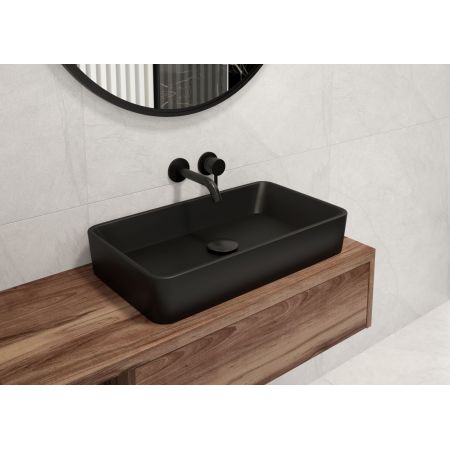 Oltens Forde 51x40,5 cm countertop washbasin rectangular black matte 40303300