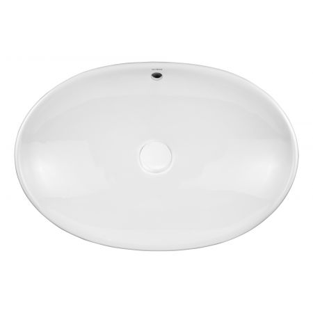 Oltens Sogne umyvadlo 63 x 42 cm na desku, oválné, s povrchovou úpravou SmartClean, bílé 40810000