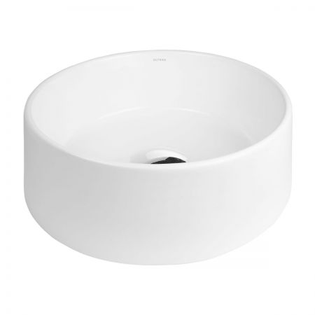 Oltens Lagde countertop wash basin 40 cm round with SmartClean film white 40816000