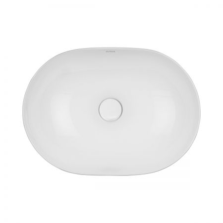 Oltens Hamnes Thin umyvadlo 49,5 x 35,5 cm na desku, oválné, bílé 40319000
