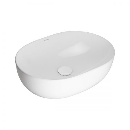 Oltens Hamnes Thin umyvadlo 49,5 x 35,5 cm na desku, oválné, bílé 40319000