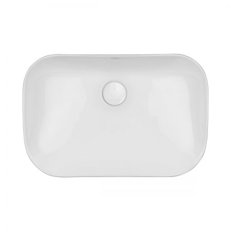 Oltens Solvig Aufsatzwaschbecken 51x34 cm oval mit SmartClean-Schicht weiß 40822000