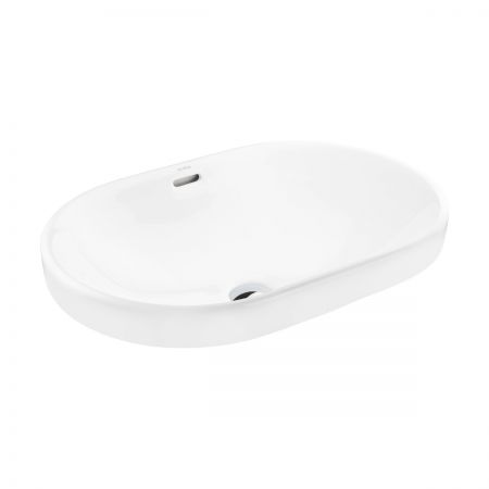 Oltens Tive countertop basin 59x40 cm with SmartClean coating, white 40823000