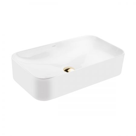 Oltens Hadsel umywalka 61x35 cm nablatowa prostokątna biała 40326000