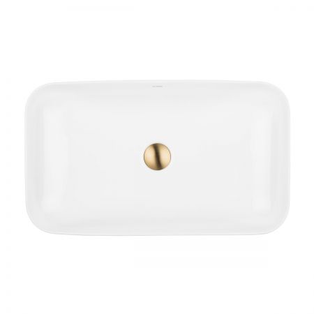 Oltens Hadsel umywalka 61x35 cm nablatowa prostokątna biała 40326000
