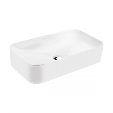 Oltens Hadsel umywalka 61x35 cm nablatowa prostokątna biała 40326000