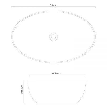 Oltens Svale Aufsatzwaschbecken 61,5x41,5 cm, oval, weiß 40334000