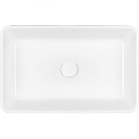 Oltens Fossa umywalka 55x34 cm nablatowa prostokątna z powłoką SmartClean biała 40801000