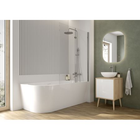 Oltens Jagala umywalka 32x32 cm nablatowa z powłoką SmartClean biała 40817000