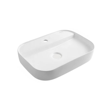 Oltens Dal umywalka nablatowa przyścienna 52x41 cm owalna z powłoką SmartClean biała 40837000
