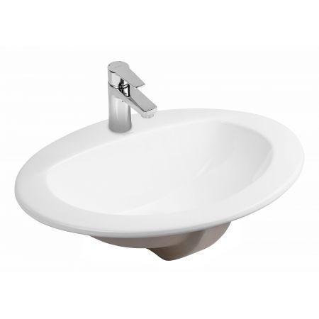 Oltens Kjos inset wash basin 52x46 cm oval white 41200000