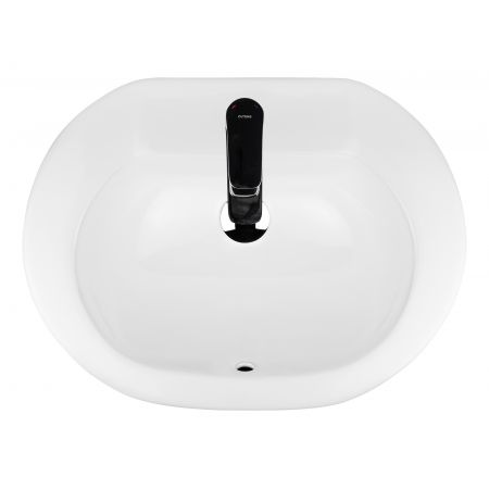 Oltens Asta inset wash basin 55x42 cm oval with SmartClean film white 41702000