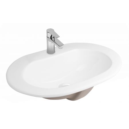Oltens Asta inset wash basin 55x42 cm oval with SmartClean film white 41702000