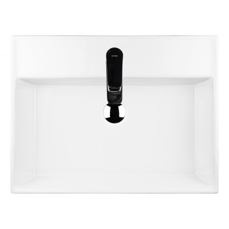 Oltens Hyls countertop wash basin 58,5x44 cm rectangular with SmartClean film white 41810000