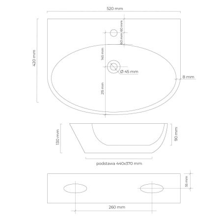 Oltens Luma washbasin 51x41,5 cm, oval, wall-mounted, with SmartClean coating, white 41507000