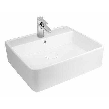 Oltens Hyls countertop wash basin 58,5x44 cm rectangular with SmartClean film white 41810000