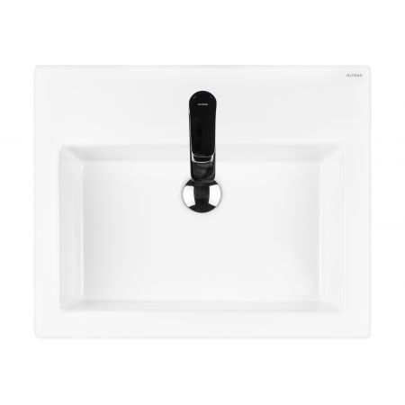 Oltens Susa wash basin wall-mounted 50x41 cm with SmartClean film white 41903000