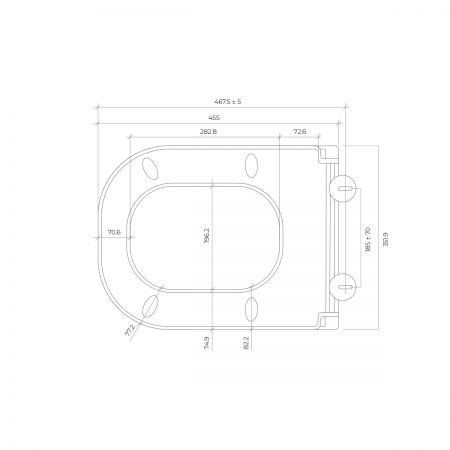 Oltens Hadsel Slim deska sedesowa wolnoopadająca twarda biała 45120000